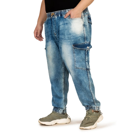 Kagad Jeans Men Regular and Plus Size Regular Fit Light Blue Color Denim Jeans Jogger - Style Code "KGDJGR-406011