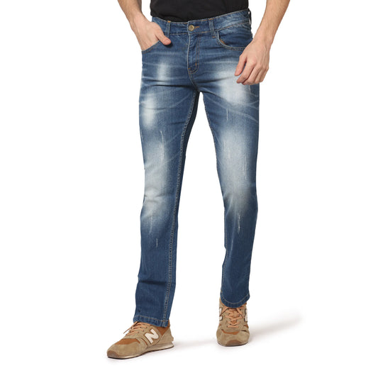 Kagad Jeans Men Straight Fit Indigo Blue Denim Jeans - Style Code "KGDJNS-403004