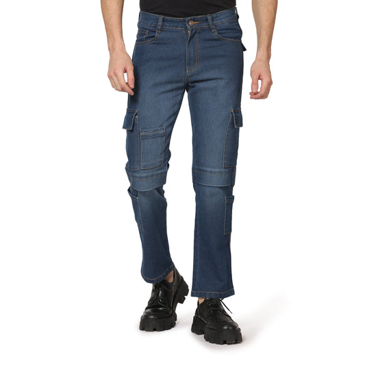 Kagad Jeans Men Straight Fit Vintage Blue Denim Jeans - Style Code "KGDJNS-403006