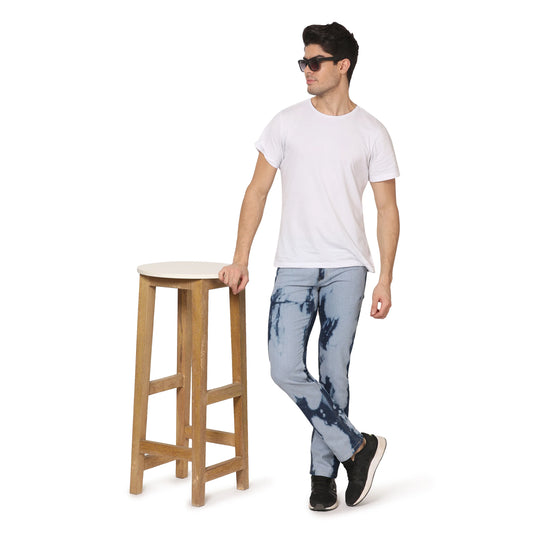 Kagad Jeans Men Regular Fit Blue Washed Out Denim Jeans - Style Code "KGDJNS-403013