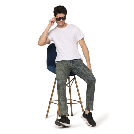 Kagad Jeans Men Regular Fit Blue Textured Denim Jeans - Style Code "KGDJNS-403017