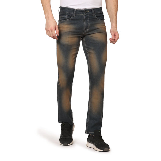 Kagad Jeans Men Straight Fit Dark Blue Tinted Denim Jeans - Style Code "KGDJNS-403019