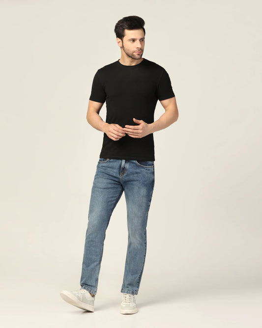 Kagad Jeans Mens Regular Fit Light Vintage Blue Jeans - Style Code "KGDJN-403039