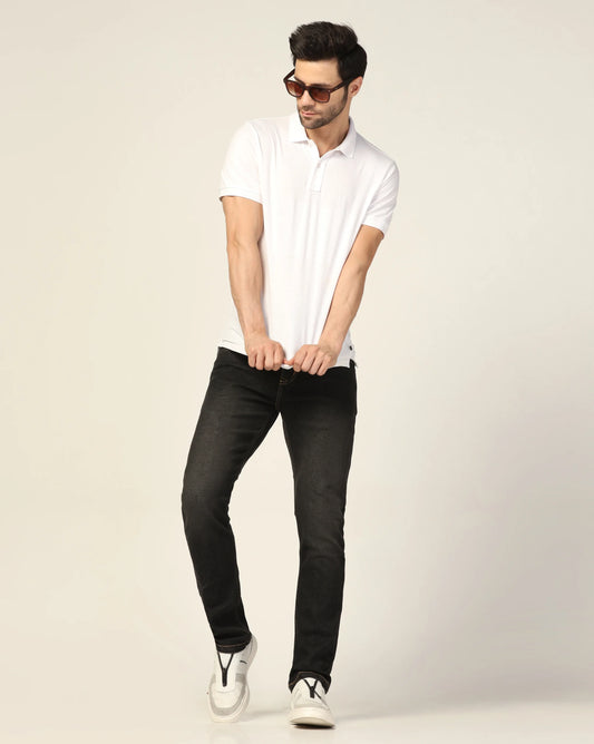 Kagad Jeans Mens Regular Fit Two Tone Dark Grey Jeans - Style Code "KGDJN-403031