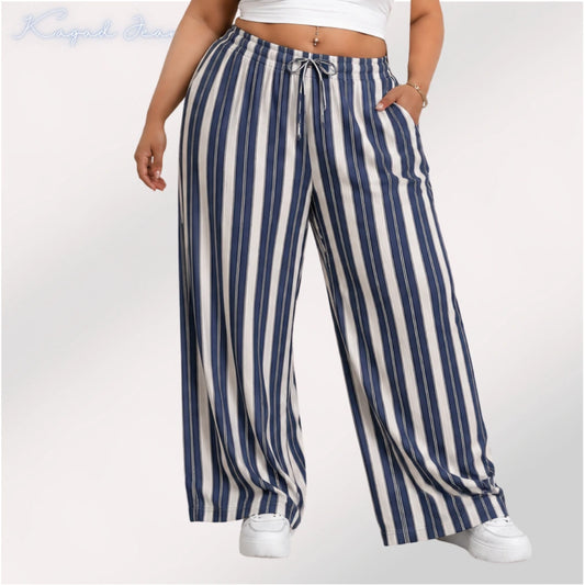 Womens elasticated High Rise waist loose straight fit Palazo KGDJNS-404070