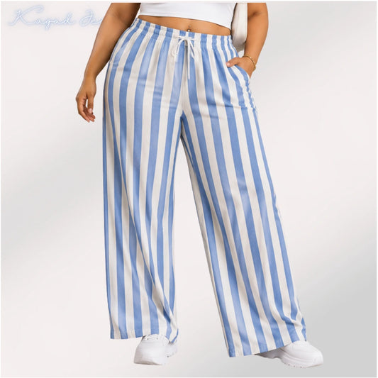 Womens elasticated High Rise waist loose straight fit Palazo KGDJNS-404071