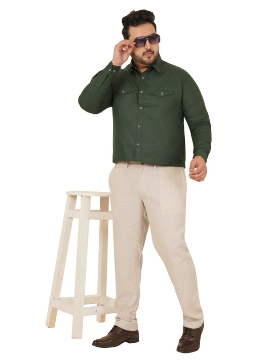 Men's Plus Size Cotton Linen Pant MJSPT-20092