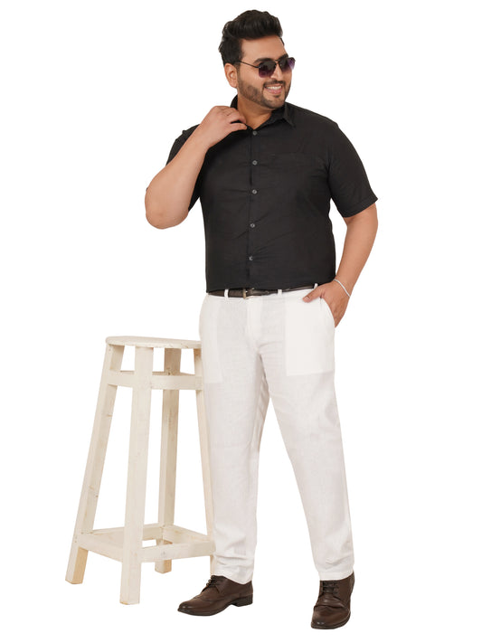 Men's Plus Size Cotton Linen Pant MJSPT-20093