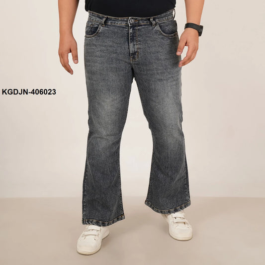 Kagad Jeans Mens Plus Size Boot Fit Dark Faded Blue Color Denim Jeans - Style Code "KGDJN-406023