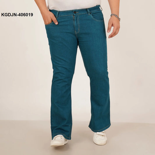 Kagad Jeans Mens Plus Size Boot Fit Colonial Blue Color Denim Jeans - Style Code "KGDJN-406019