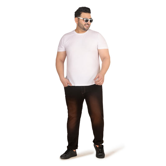 Kagad Jeans Men Plus Size Regular Fit Black Copper Tint Denim Jeans - Style Code "KGDJN-408029