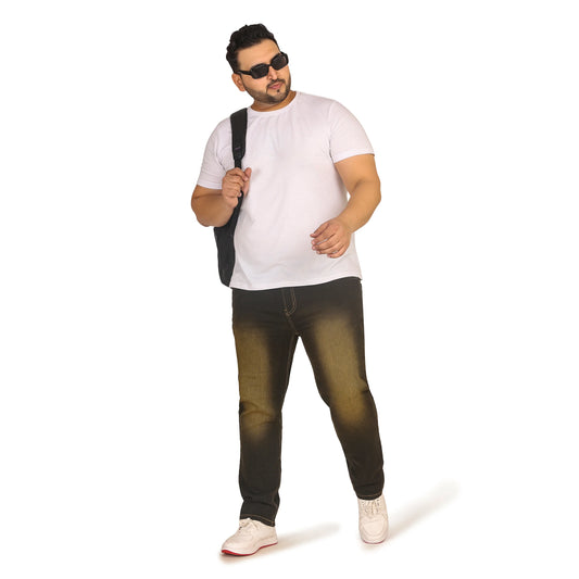 Kagad Jeans Men Plus Size Regular Fit Chracoal Grey Denim Jeans - Style Code "KGDJN-408005