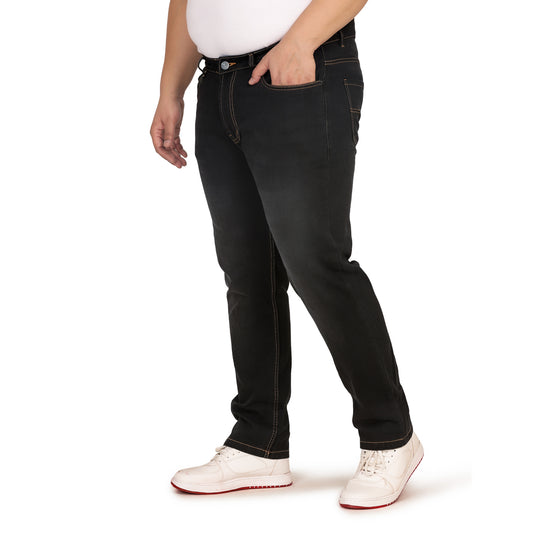 Kagad Jeans Men Plus Size Regular Fit Black Denim Jeans - Style Code "KGDJN-408017