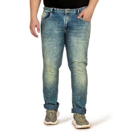 Kagad Jeans Men Plus Size Regular Fit Light Blue Tinted Denim Jeans - Style Code "KGDJN-408015