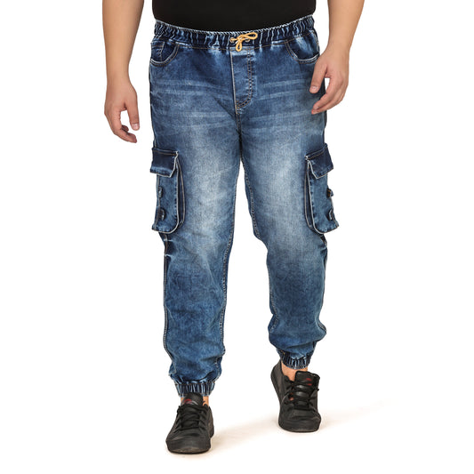 Kagad Jeans Men Regular and Plus Size Regular   Fit Mid  Blue  Color  Denim Jeans Jogger - Style Code "KGDJGR-406008