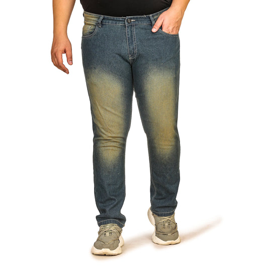 Kagad Jeans Men Plus Size Regular Fit Mid Blue Denim Jeans - Style Code "KGDJN-408010