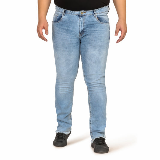 Kagad Jeans Men Plus Size Regular Fit Light Blue Denim Jeans - Style Code "KGDJN-408006