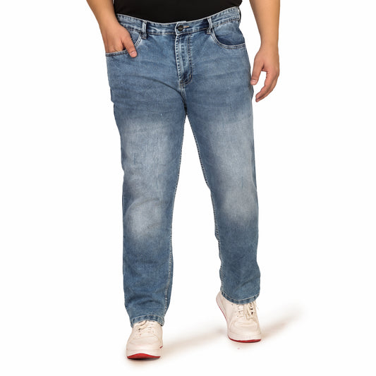 Kagad Jeans Men Plus Size Regular Fit Light Blue Denim Jeans - Style Code "KGDJN-408002