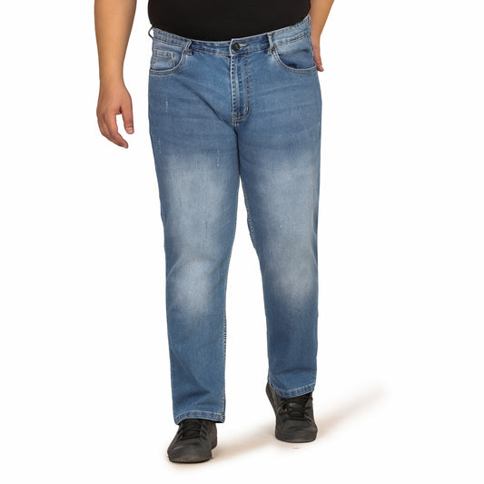 Kagad Jeans Men Plus Size Regular Fit Light Blue Denim Jeans - Style Code "KGDJN-408003