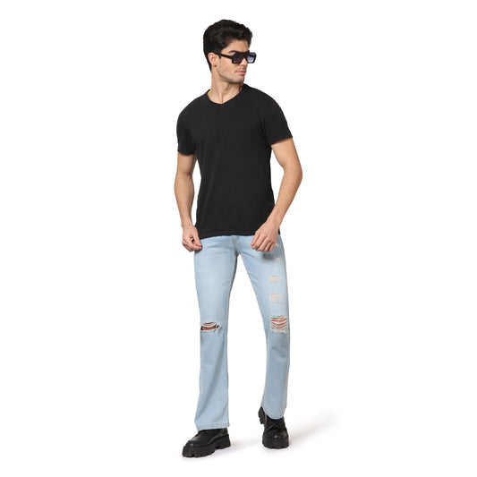 Kagad Jeans Men Slim Fit Light Blue Denim Jeans - Style Code "KGDJNS-403001