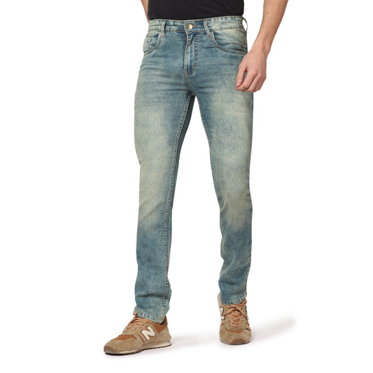 Kagad Jeans Men Straight Fit Blue Tinted Denim Jeans - Style Code "KGDJNS-403002