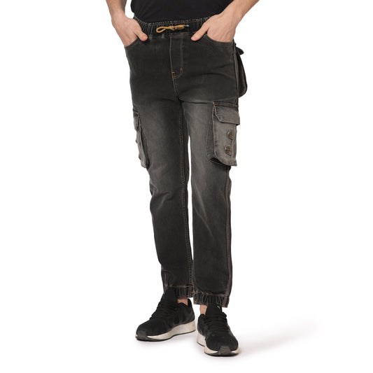 Kagad Jeans Men Regular  Fit Charcoal Grey Denim Jeans Jogger - Style Code "KGDJGR-401001