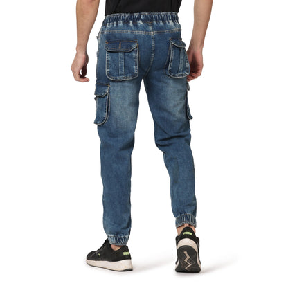 Kagad Jeans Men Regular Fit Ice Blue Denim Jeans Jogger - Style Code "KGDJGR-401003