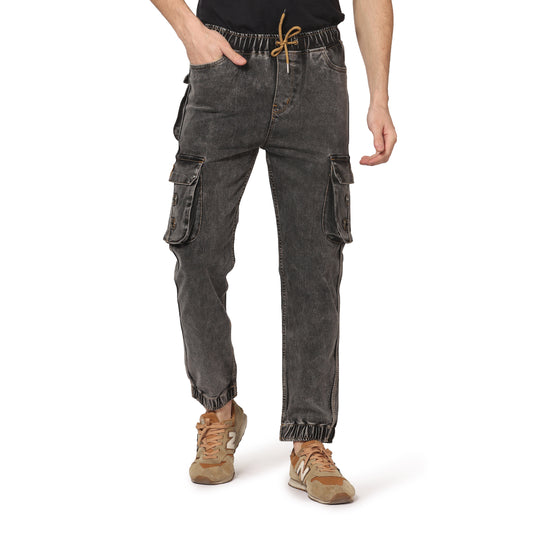 Kagad Jeans Men Regular Fit Charcoal grey Blue Denim Jeans Jogger - Style Code "KGDJGR-401004