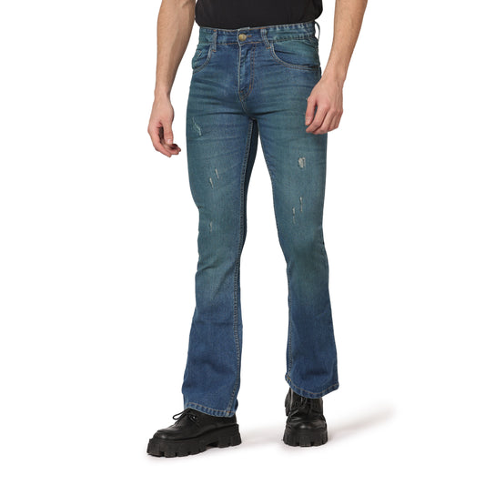 Kagad Jeans Men  Boot Fit Blue Tinted Denim Jeans - Style Code "KGDJNS-403005