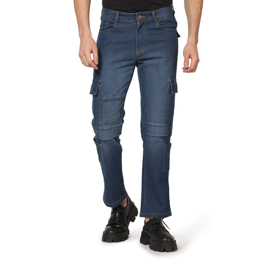 Kagad Jeans Men Straight Fit Vintage Blue Denim Jeans - Style Code "KGDJNS-403006