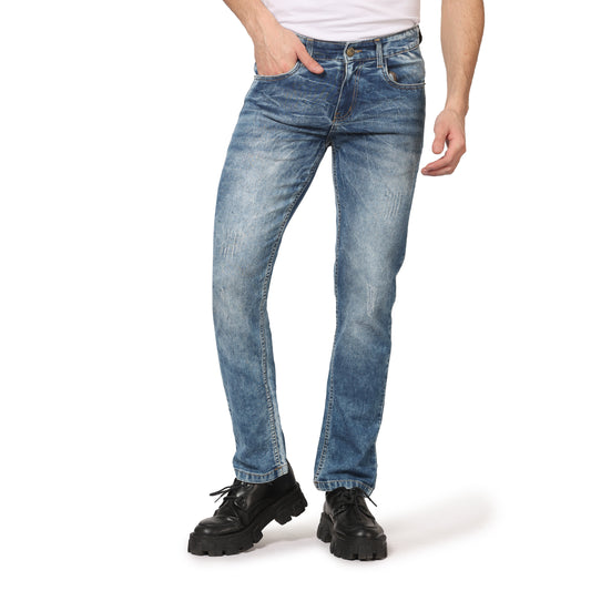 Kagad Jeans Men Straight Fit Light Blue Denim Jeans - Style Code "KGDJNS-403011