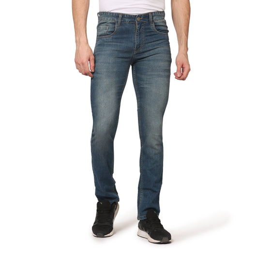 Kagad Jeans Men  Straight Fit Mid Blue Denim Jeans - Style Code "KGDJNS-403016