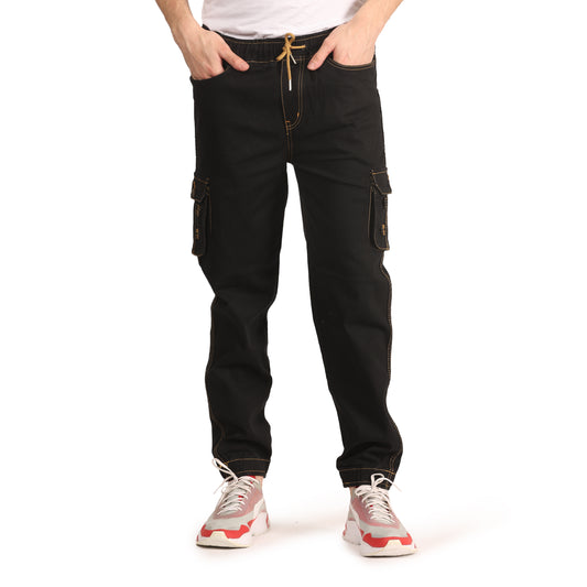 Kagad Jeans Men Regular Fit Black Denim Jeans Jogger - Style Code "KGDJGR-401006