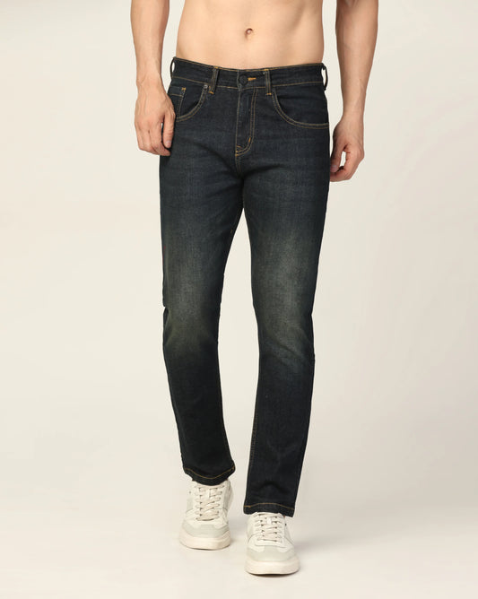 Kagad Jeans Mens Regular Fit Vintage Washed Destruct Dusty Blue Jeans - Style Code "KGDJN-403023