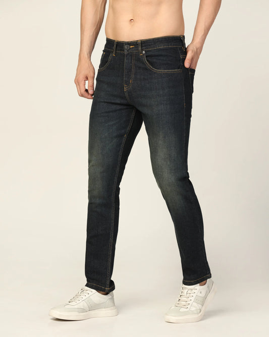 Kagad Jeans Mens Regular Fit Vintage Washed Destruct Dusty Blue Jeans - Style Code "KGDJN-403023