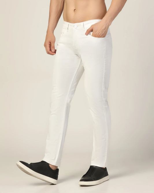 Kagad Jeans Mens Regular Fit White Jeans - Style Code "KGDJN-403038