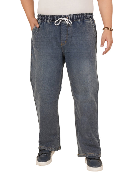 Men's Plus Size Elasticated Jeans KGDJN-406085