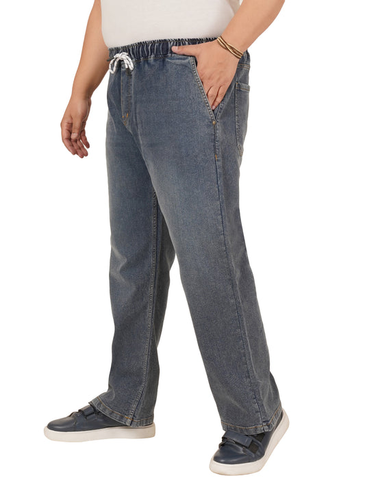 Men's Plus Size Elasticated Jeans KGDJN-406085