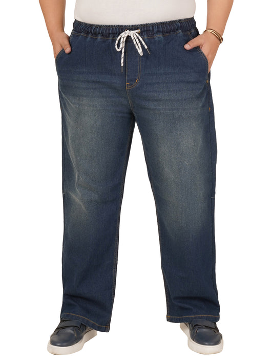 Men's Plus Size Elasticated Jeans KGDJN-406086