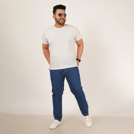 Kagad Jeans Mens Plus Size Regular Fit Storm Blue Color Denim Jeans - Style Code "KGDJN-406035