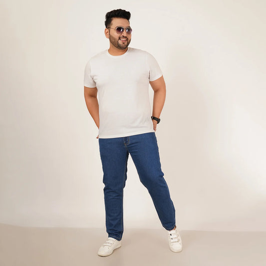 Kagad Jeans Mens Plus Size Regular Fit Storm Blue Color Denim Jeans - Style Code "KGDJN-406035