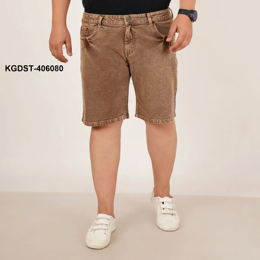 Kagad Jeans Mens Plus Size Loose Fit Rust Color Denim Short - Style Code "KGDST-406080