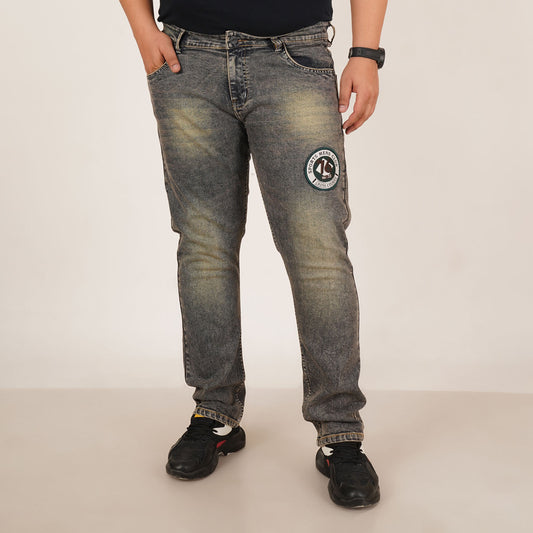 Kagad Jeans Mens Plus Size Regular Fit Dark Faded Blue Color Denim Jeans - Style Code "KGDJN-406039